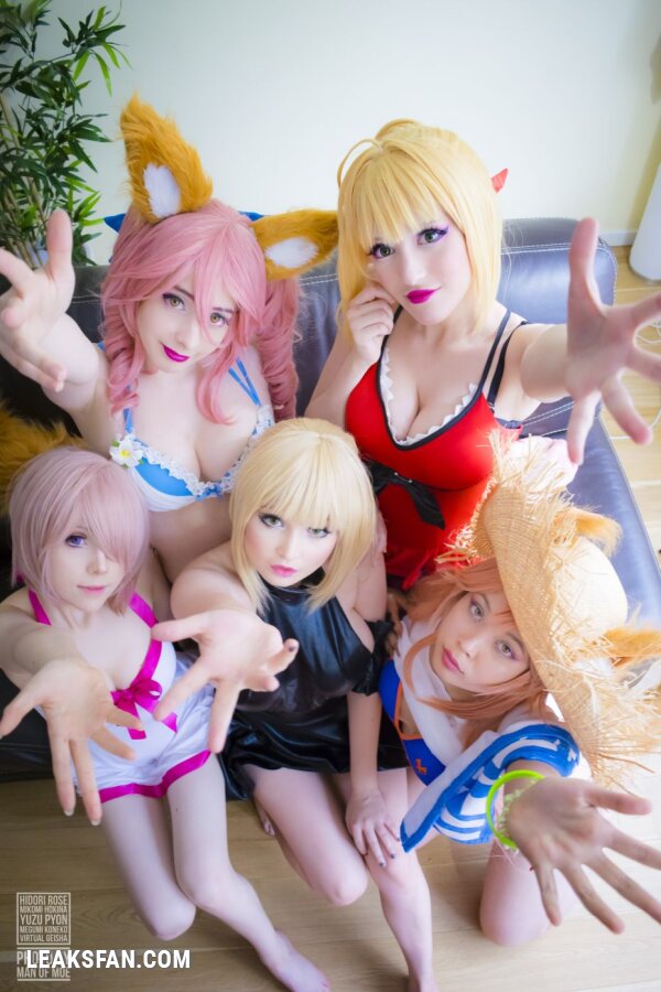 Hidori, Mikomi, Virtual, Tom &amp;amp; Yuzupyon - Mash, Saber, Nero &amp;amp; Tamamo (Fate Grand Order) - 14