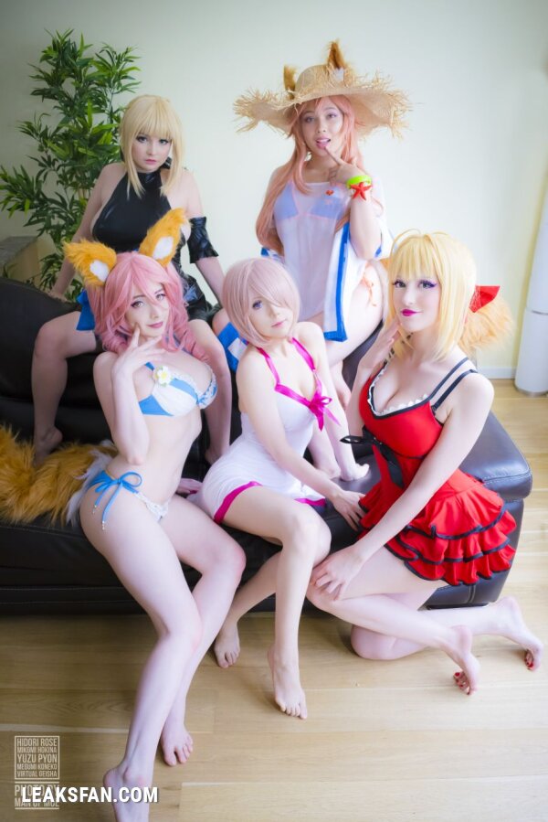 Hidori, Mikomi, Virtual, Tom &amp;amp; Yuzupyon - Mash, Saber, Nero &amp;amp; Tamamo (Fate Grand Order) - 15